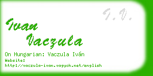 ivan vaczula business card